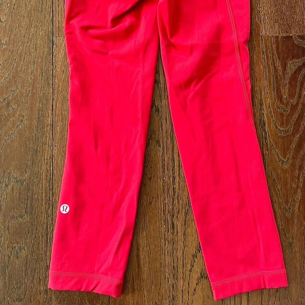 Lululemon Fast and Free high-rise crop 23” 3 pockets update Red size 0